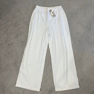 NWT Chico's Escape Wide Leg Pull On Pants Optic White Cream Lounge Casual Size 0